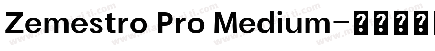 Zemestro Pro Medium字体转换